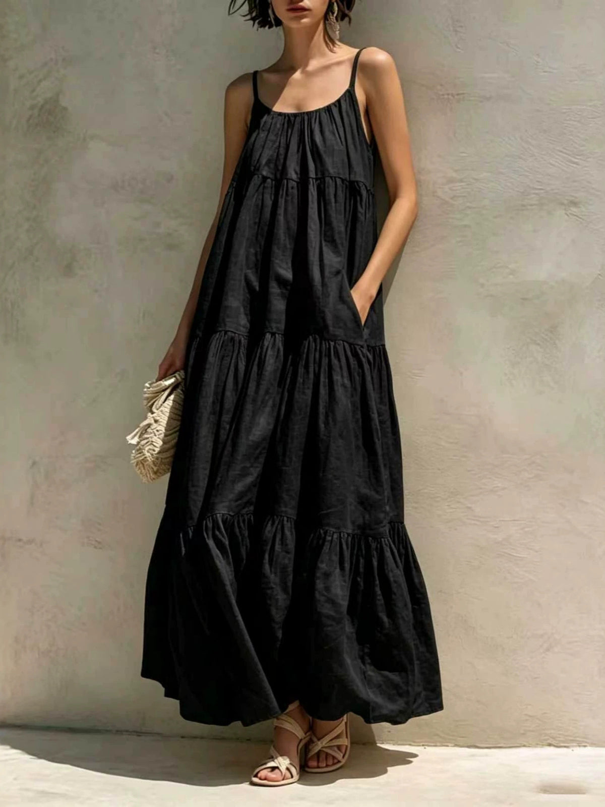 Casual A-Line Flared Pocket Dress