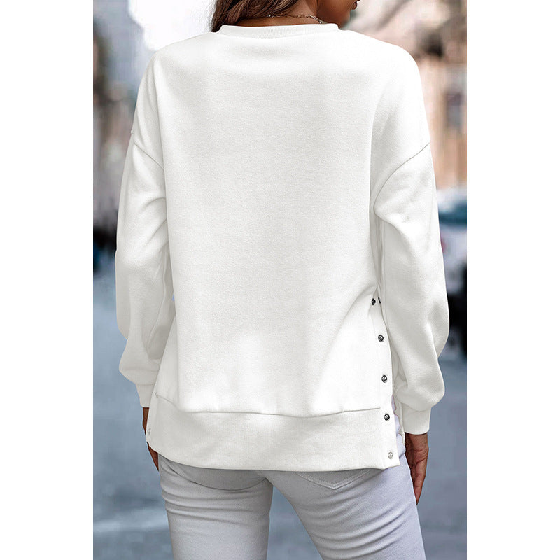 Women's Casual Loose Long Sleeve Pullover Sweatshirt