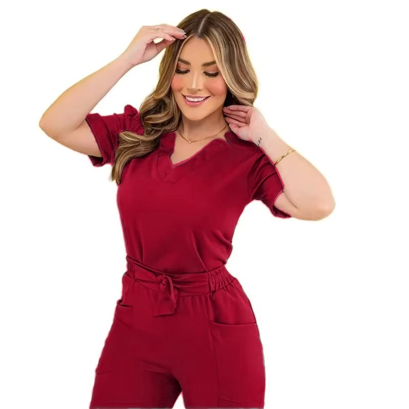 Women's Short Sleeve Work Uniform & Scrub Suit