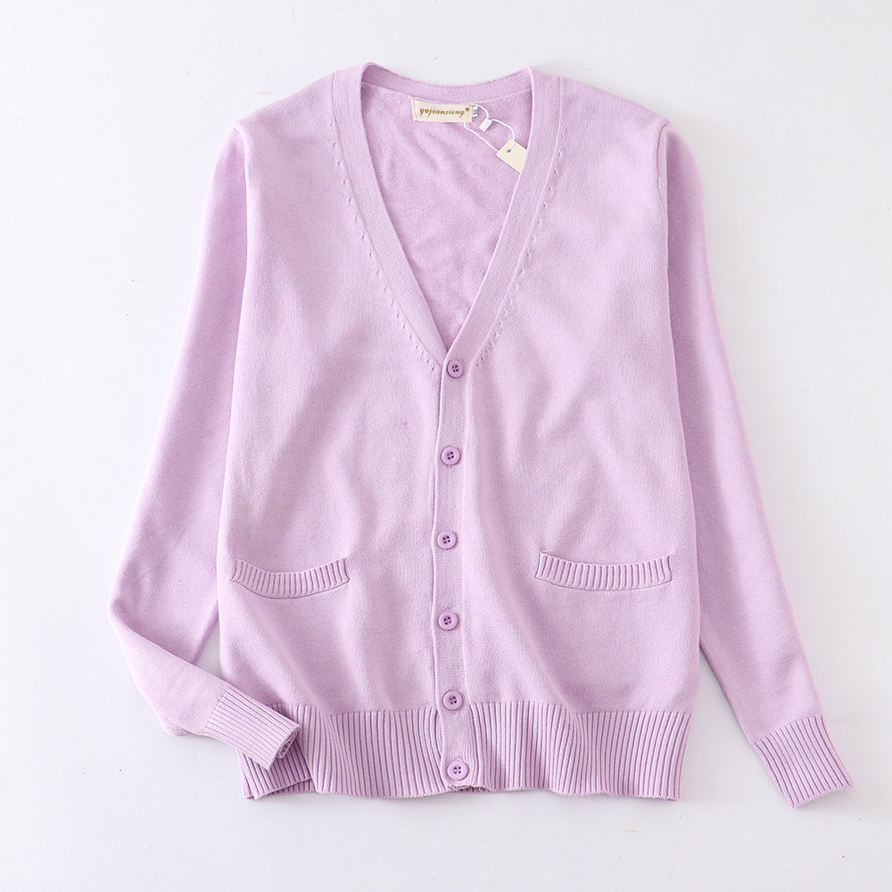 Womens Fashionable Retro Casual Knitted Cardigan
