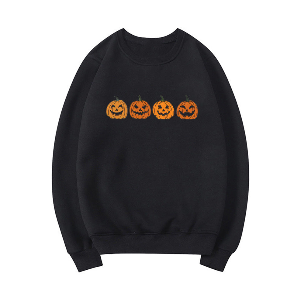Funny Halloween Evil Pumpkin Head Hoodie Party Sweater