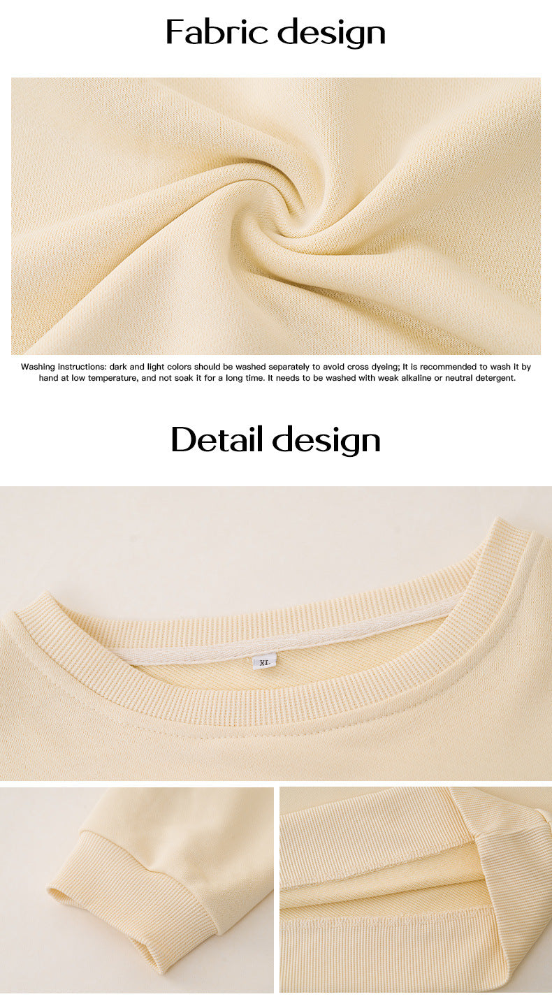Cozy Round Neck Long Sleeve Knit Sweater for Women