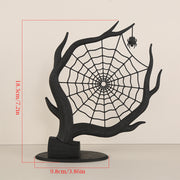 Dark Gothic Spider Web Jewelry Rack – Dead Tree-Shaped Accessory Display