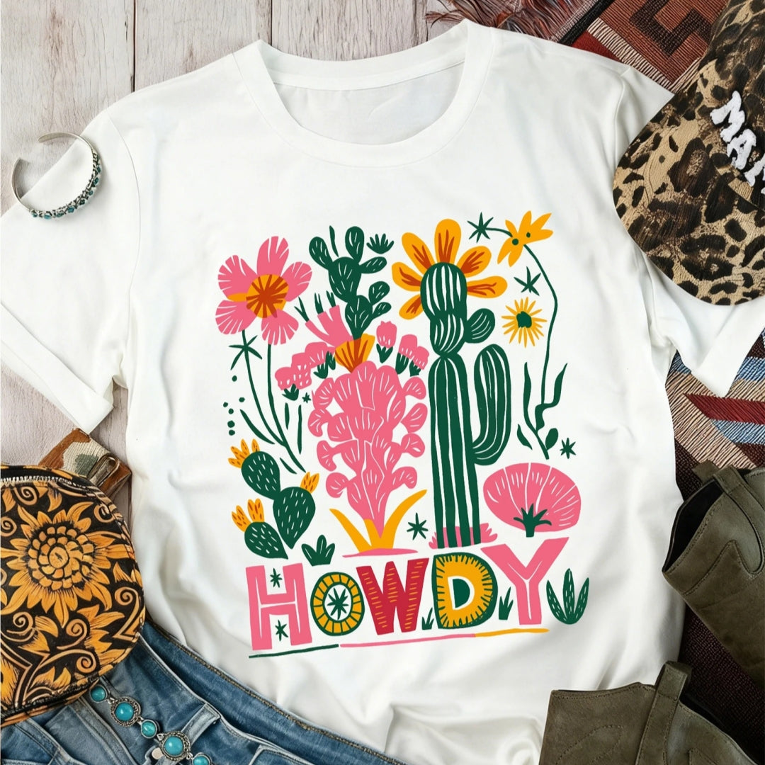Versatile Embroidered Short-Sleeve Top – Casual Round Neck