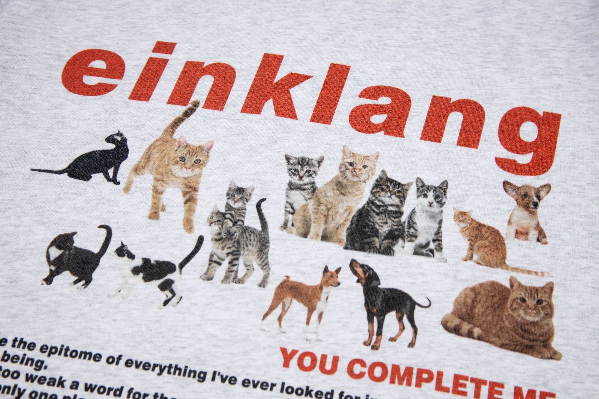 Streetwear Cute Cat & Puppy Print Short Sleeve Tee