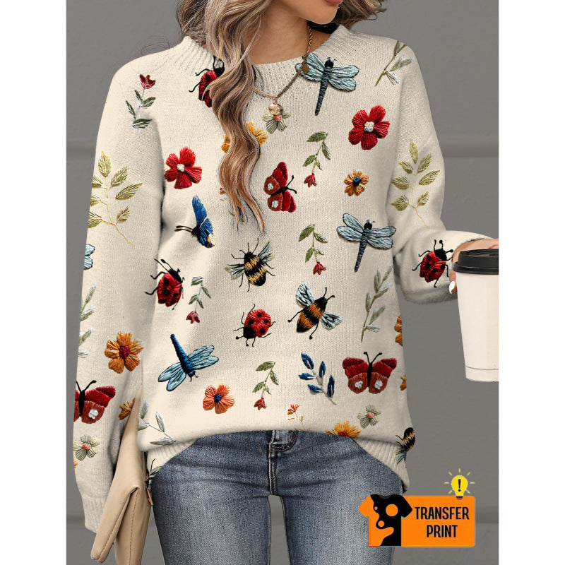 Plus Size Tie-Dye Autumn Sweater for Women
