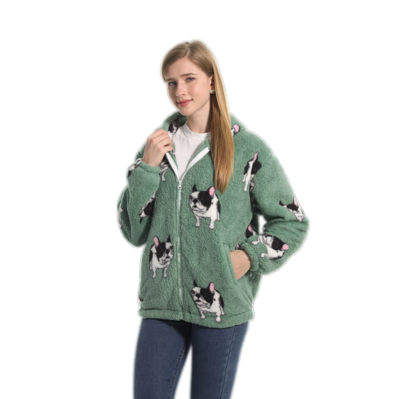Women's Fleece-Lined Thick Hooded Jacket