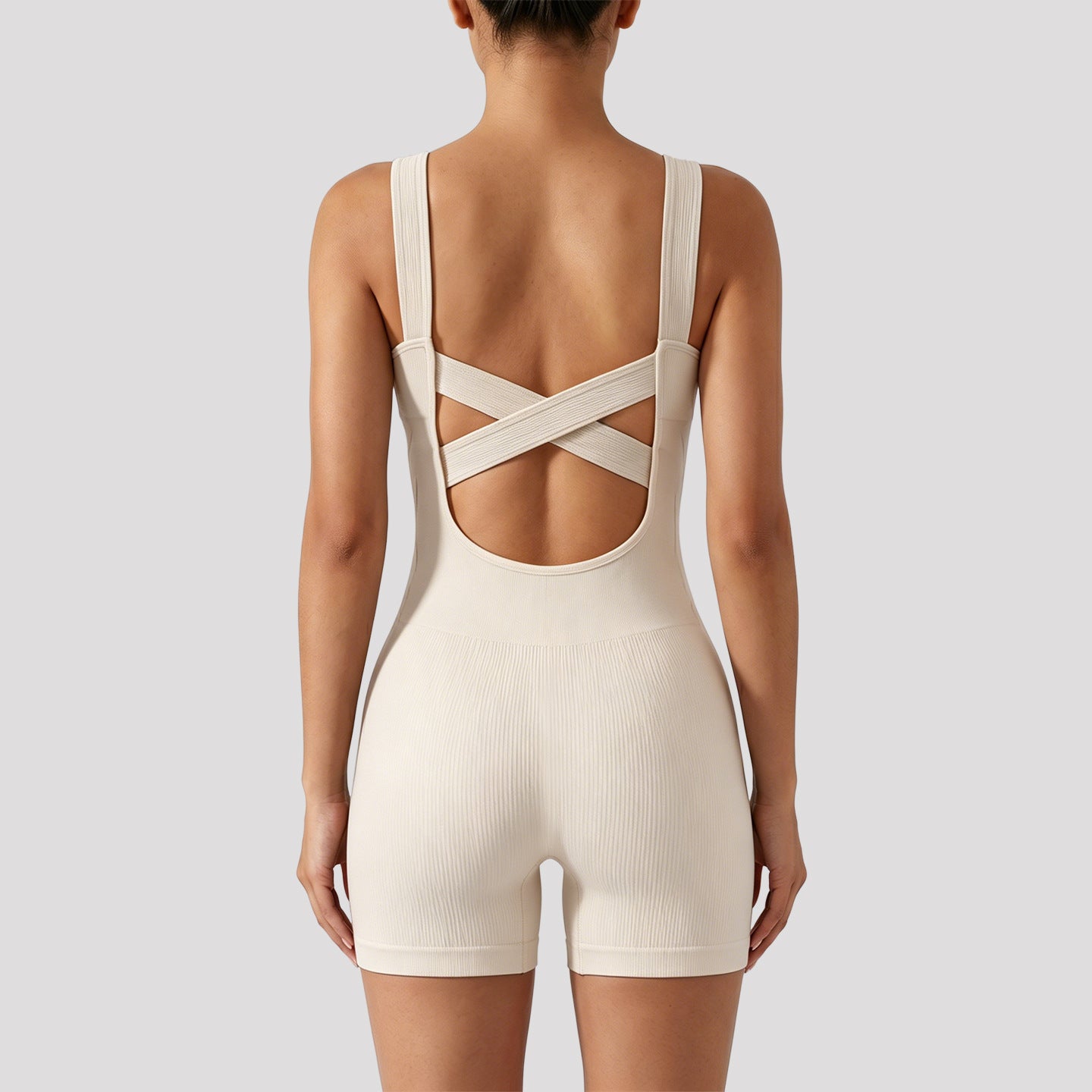 Hollow-out Back-enhancing One-piece Suit