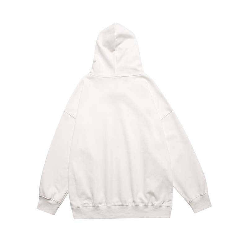 Men's Abstract Print Cotton Hooded Sweatshirt
