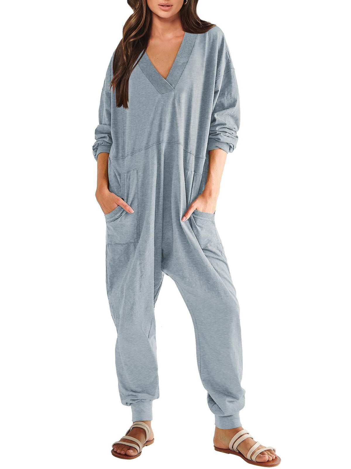Women's Casual Multicolor Loose Romper Jumpsuit