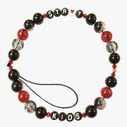 Beaded Phone Strap with Fan Design Patterns