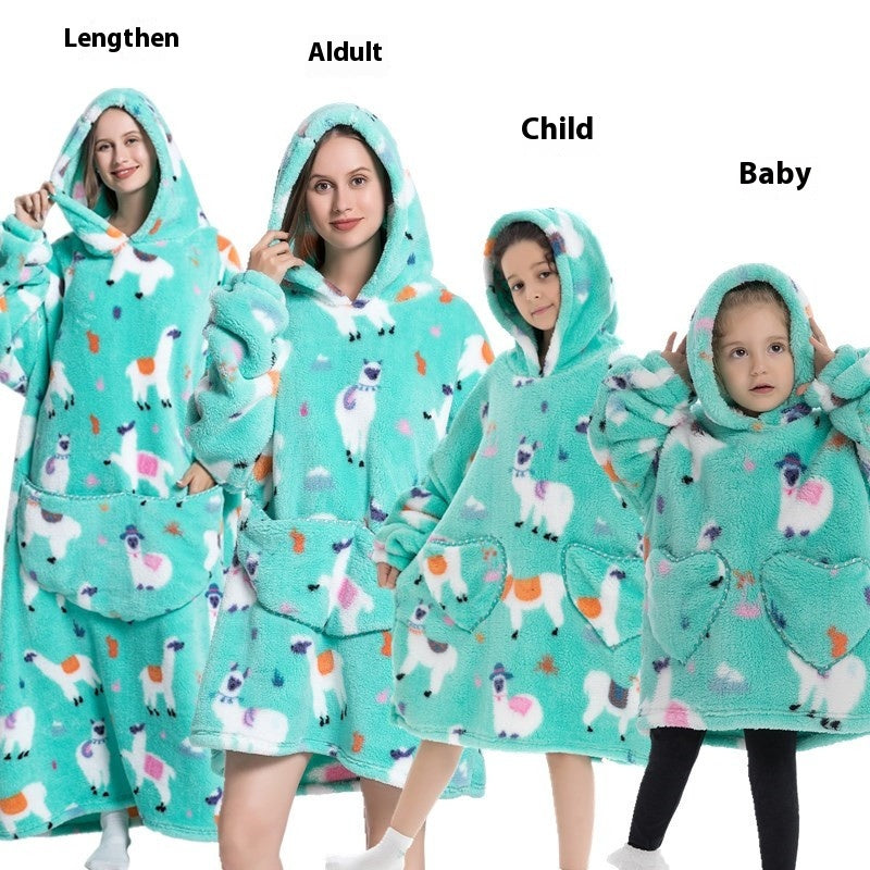 Cozy Oversized Thickened Hooded Blanket Sweatshirt