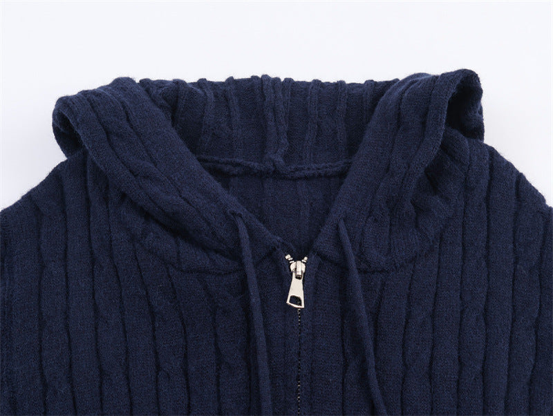 Women's Loose Casual Twist Hoodie Top