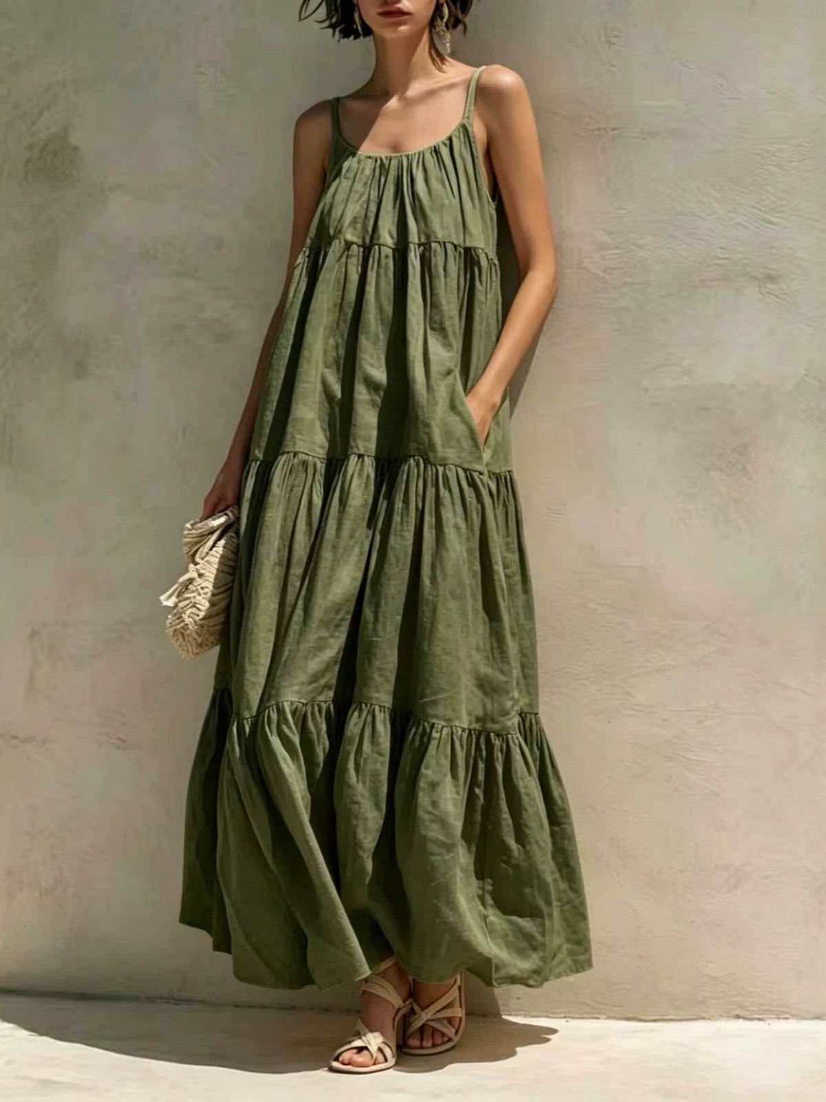 Casual A-Line Flared Pocket Dress