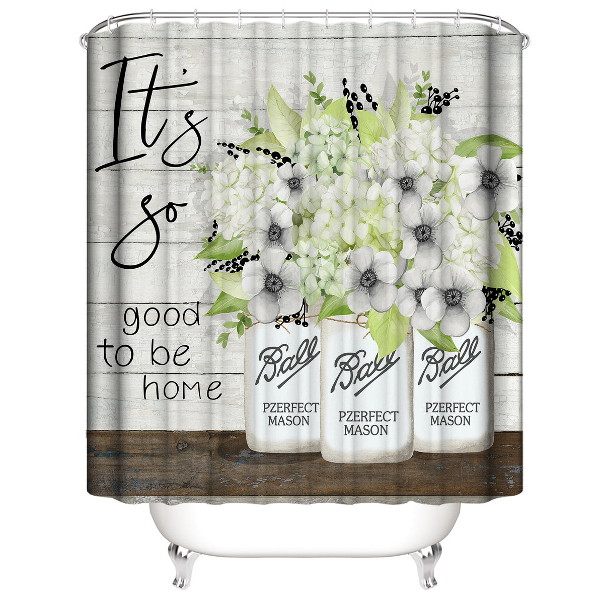 3d Digital Printing Bathroom Partition Waterproof and Mildew-proof Curtain