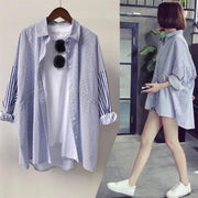 Womens Relaxed-fit Versatile Striped Blouse