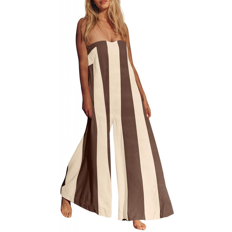 Fashion Top Wide-leg Pants Jumpsuit Women