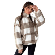 Cozy Plush Striped Casual Women's Sweater
