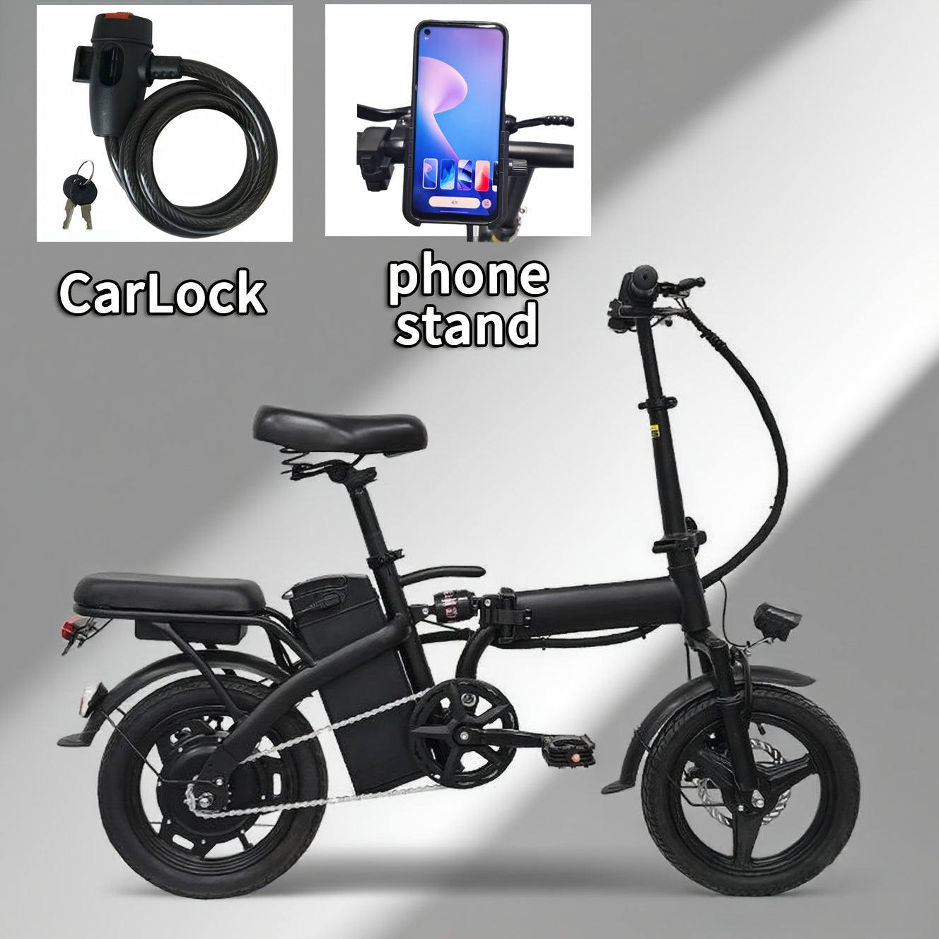 Folding Electric Commuter Bike with Removable 48V Lithium Battery