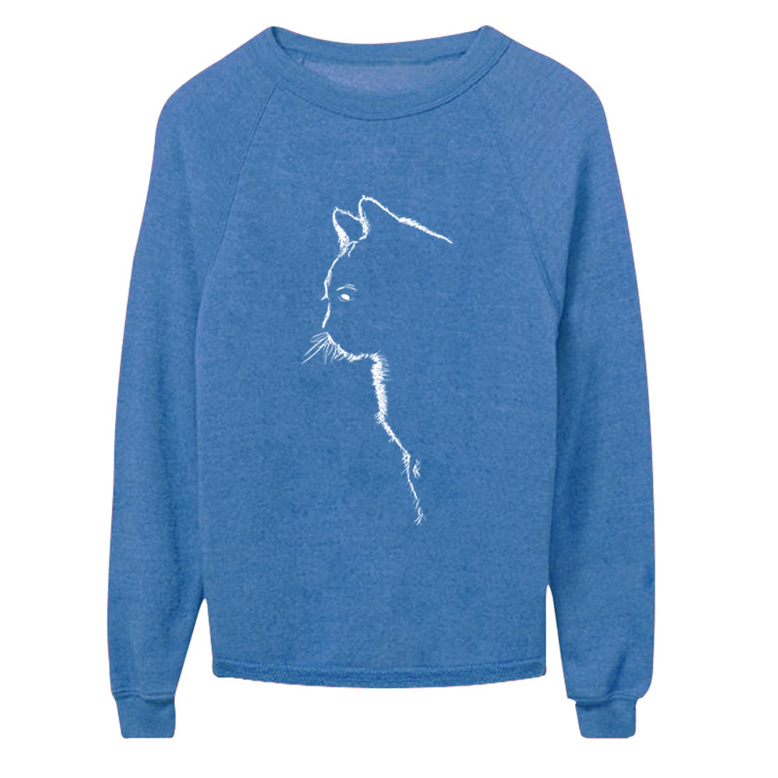 Cute Cat Print Long Sleeve Pullover Sweater