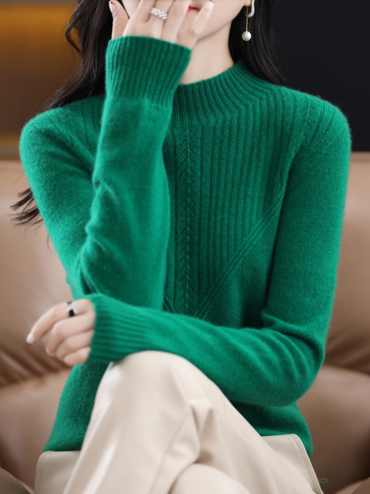 Fall and Winter Outer Wear Lazy and Versatile Knitted Bottoming Sweater