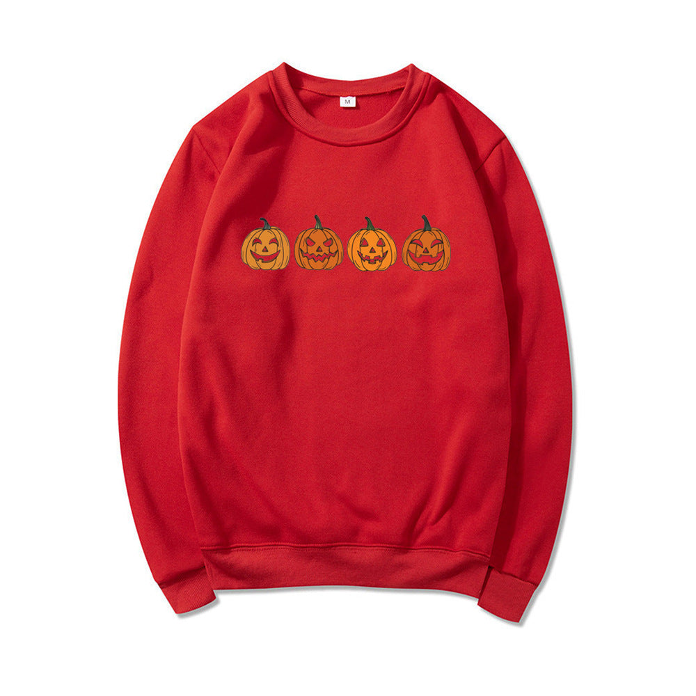 Funny Halloween Evil Pumpkin Head Hoodie Party Sweater