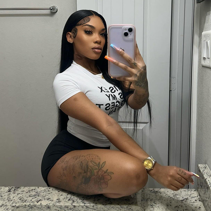 Trendy Women's Short Sleeve Crop Top
