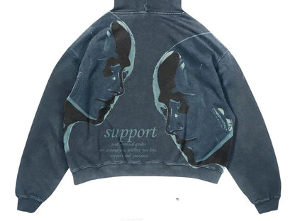 Women's Scenic Landscape Print Raglan Hoodie