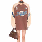 Vintage American Sports V-Neck College Sweatshirt