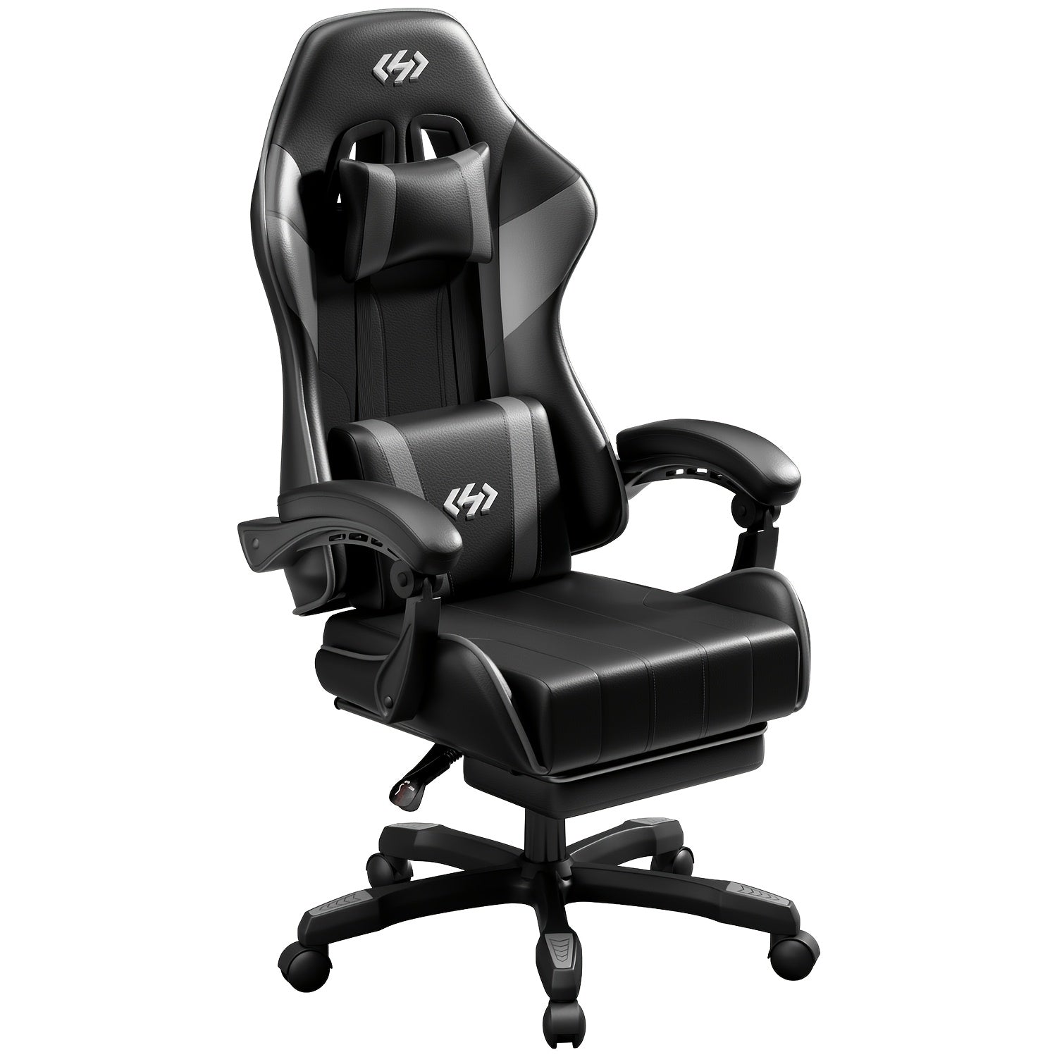 Ergonomic Office Gaming Chair with Adjustable Height, Lumbar Support, Footrest, and Headrest
