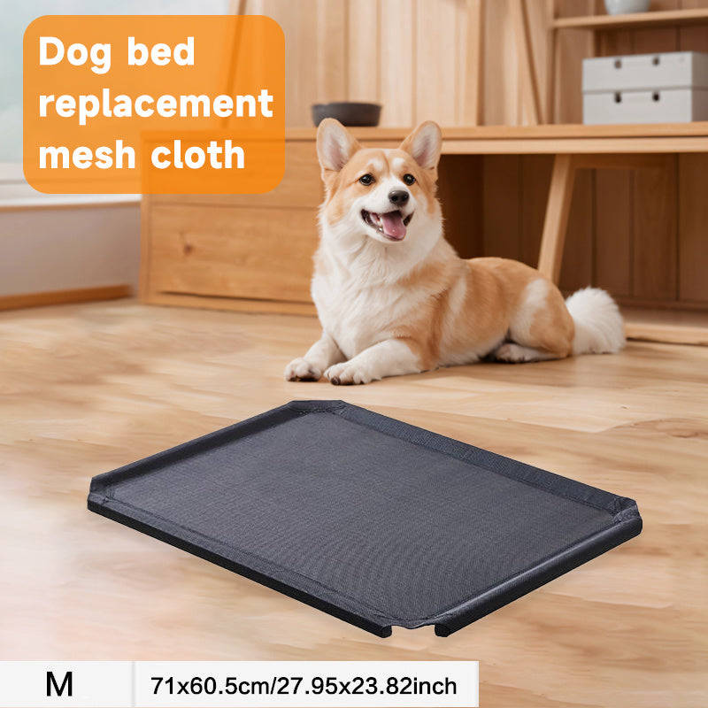 1pc Detachable & Washable Breathable Mesh Dog Bed Replacement Net - All-season Pet Bed For Small, Medium & Large Dogs, Durable Nylon Rectangular Design With Easy Assembly, Black, Pet Bed For Dogs,
