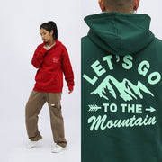 Cozy Thickened Fleece Loose Printed Hoodie