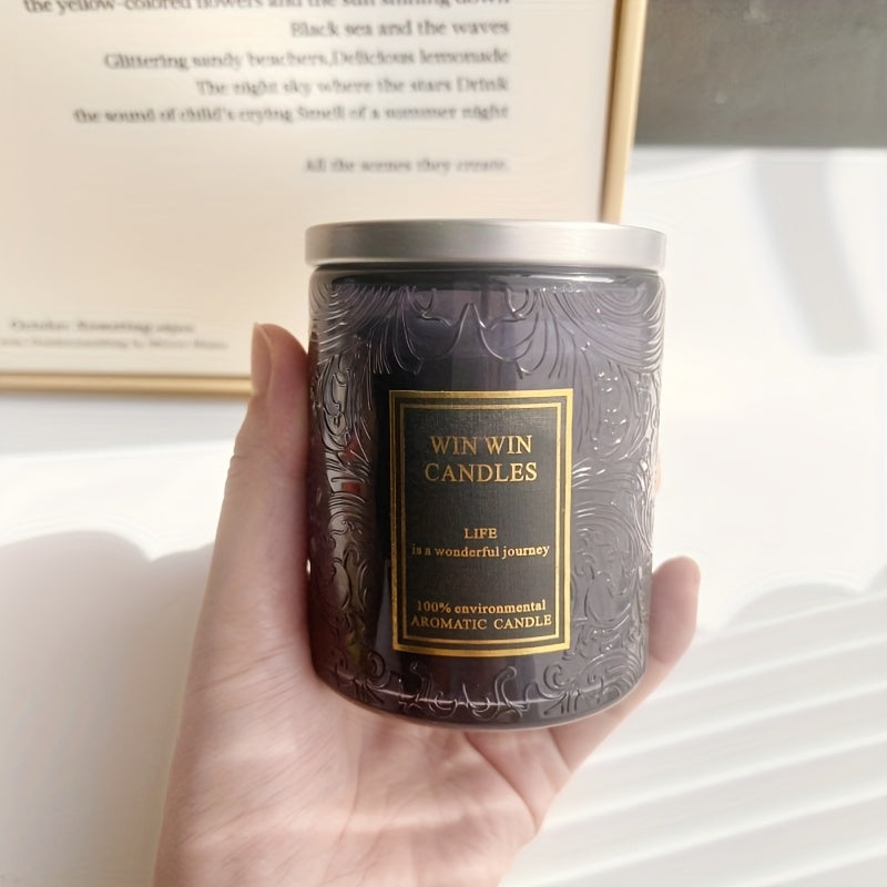 Pumpkin Soy Wax Scented Candle with Cinnamon Apple Fragrance