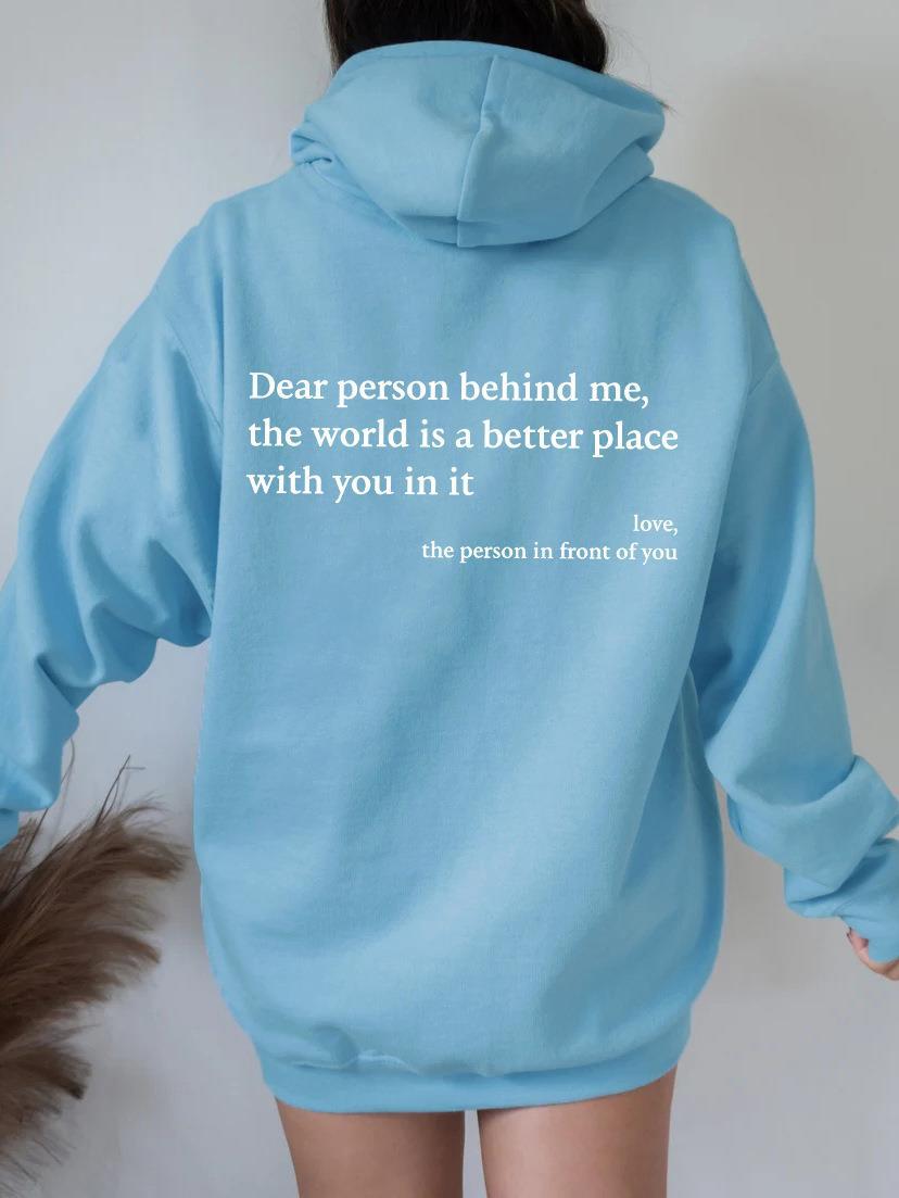 Women's Cozy Brushed Letter Hoodie
