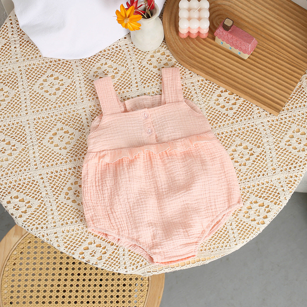 Soft Cotton Sleeveless Baby Bodysuit & Romper