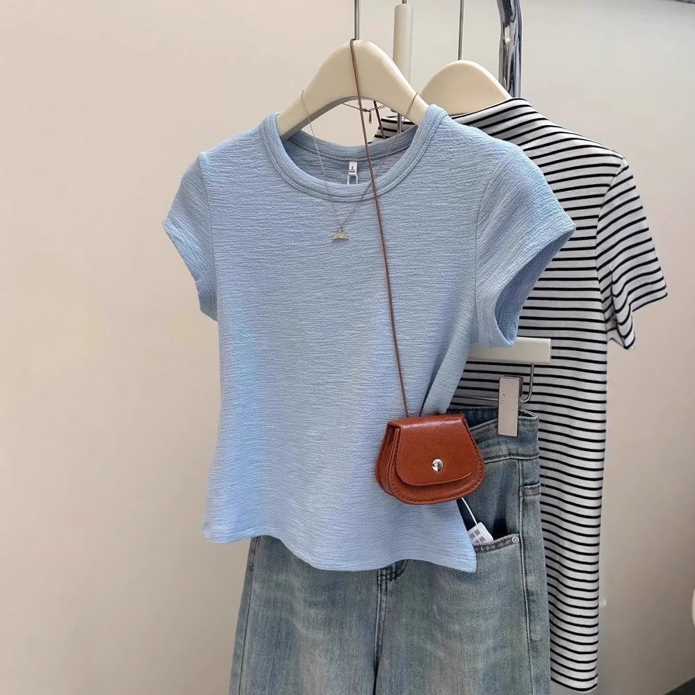 Summer Ruffle Short Sleeve Top – Light, Flowy Women's Blouse