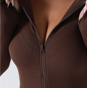 Long Sleeved Pants With Zipper Jumpsuit