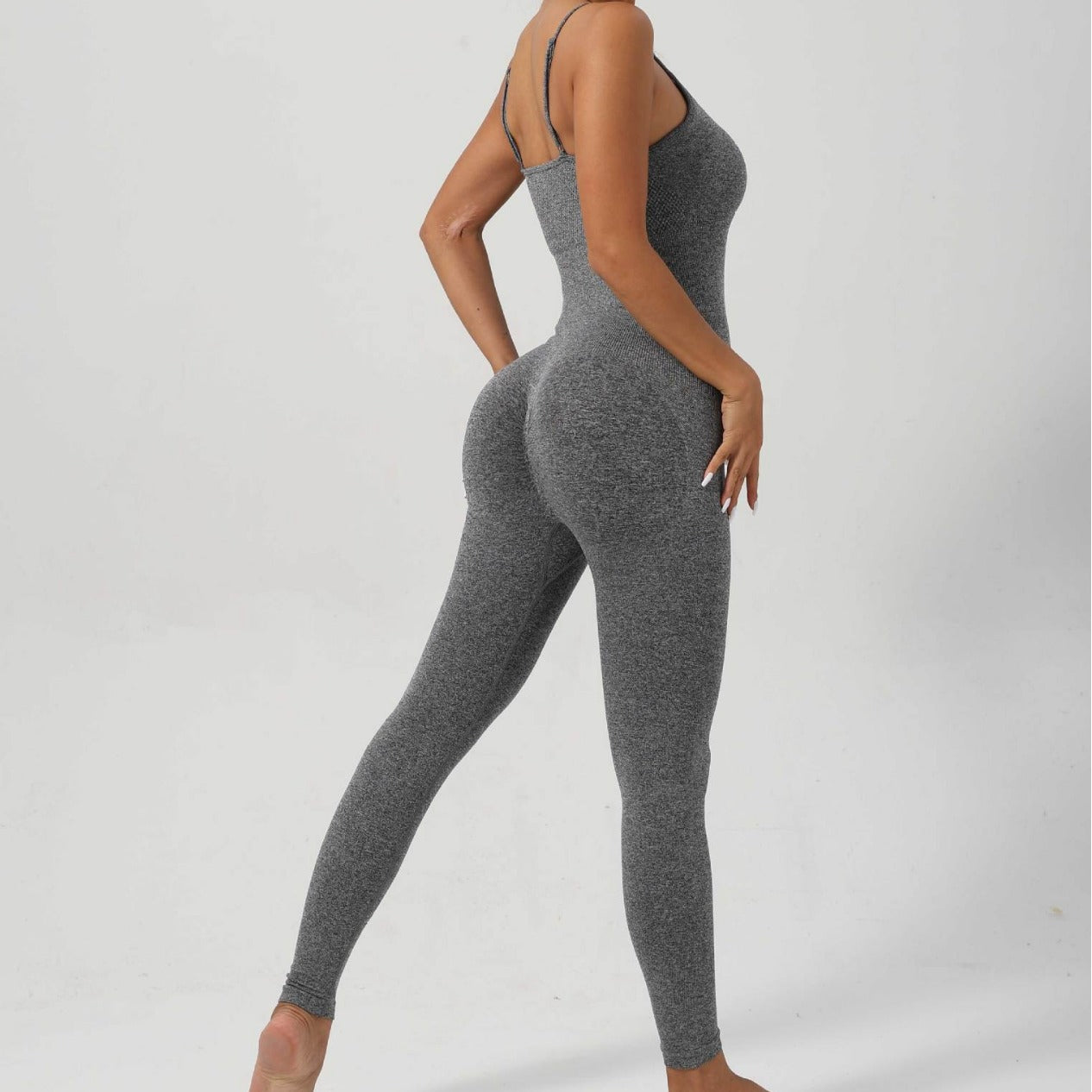 Shapewear Sports Bra Skin-friendly Tummy-control High-sweat Workout Bodysuit Long-style High Elasticity