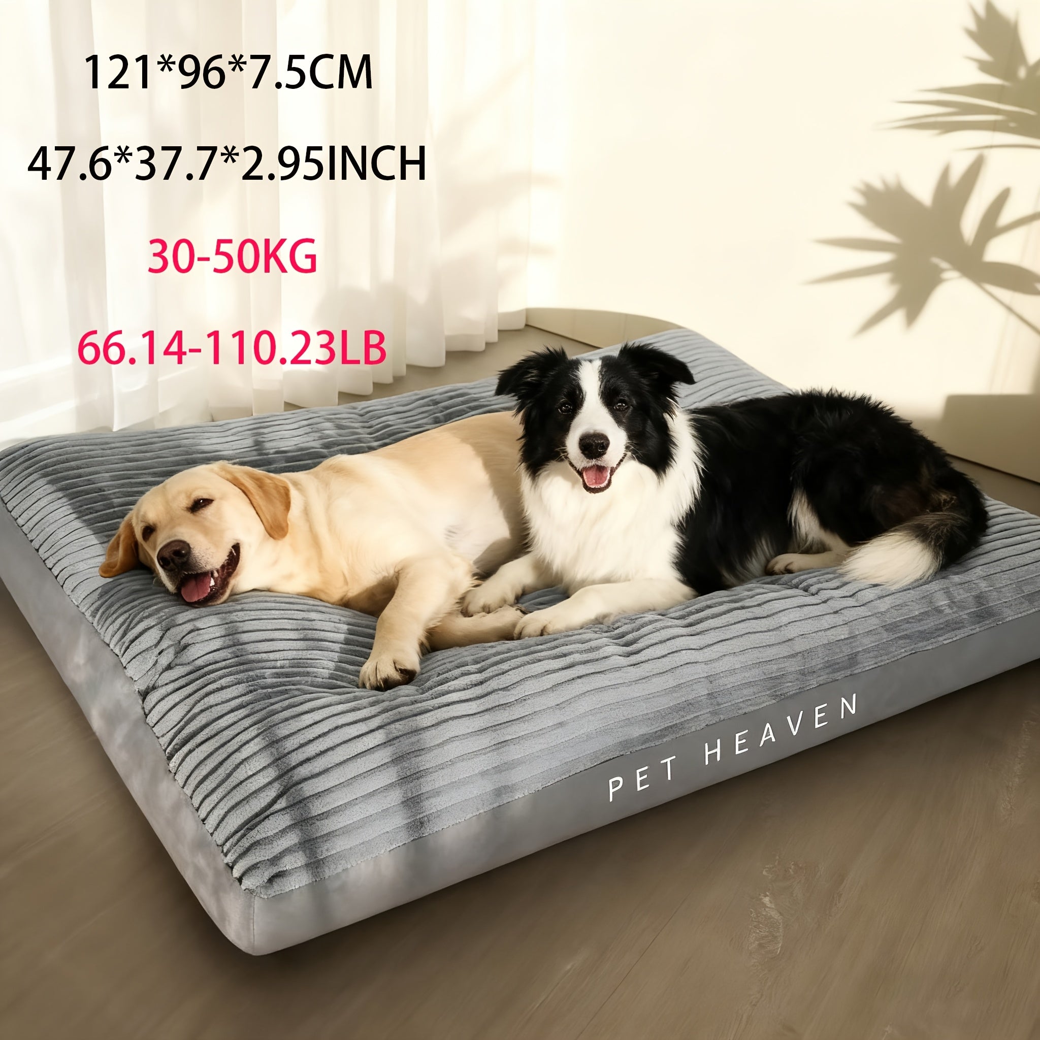 Giant Luxury Xxl Large Dog Bed - Human-Size Design For Big And Medium Breeds, Breathable In Summer, Warming Winter Supportive Pet Couch & Kennel. Extra-Large Size Suitable To All Climates With Remo...