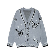 American Retro Niche High-street Button-up Cardigan Sweater for Women