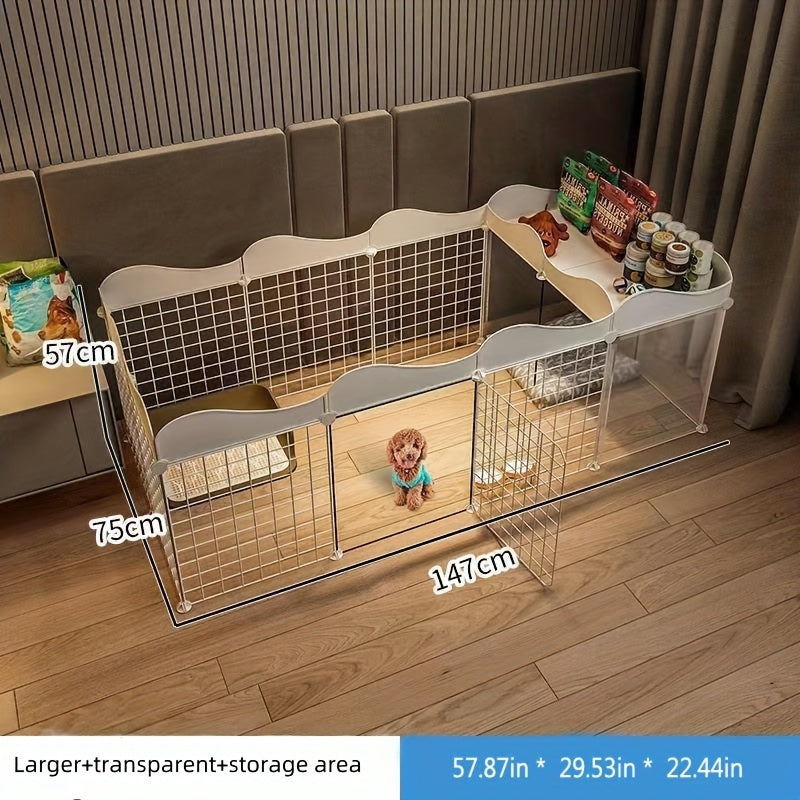 Multifunctional Pet Pen Easy To Install Pen For Home Pet Pen With Bedroom Design For Small Dogs Medium Sized Dogs