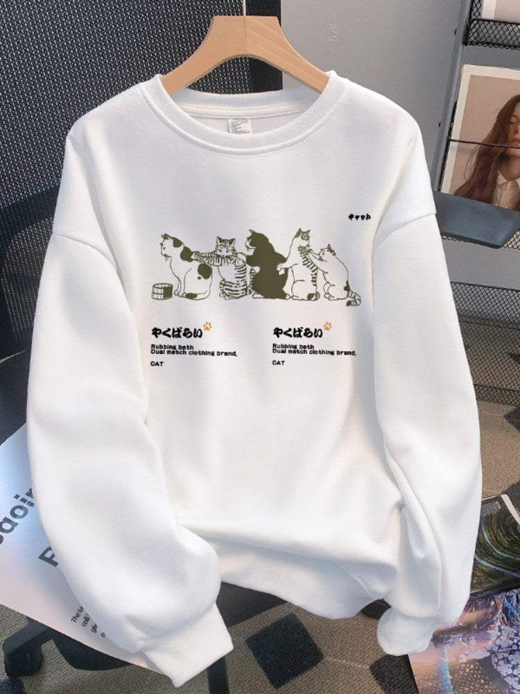 Chic Korean Style Women's Printed Winter Sweater