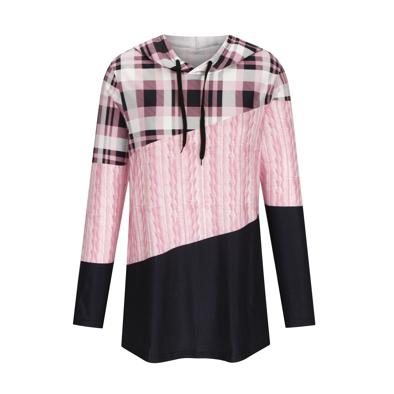 Women's Long-Sleeve Hooded Printed Casual Pullover Sweater