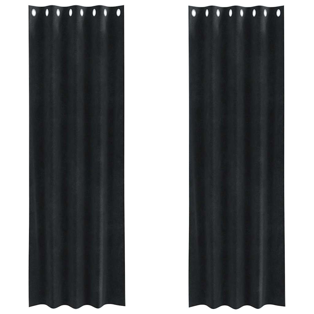 Curtains with Drapes 2 Pcs Velvet