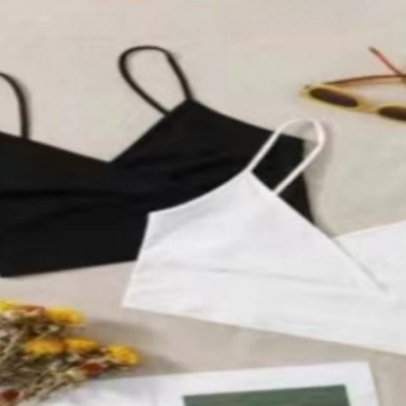 Black & White Twinset Vest Set – Sexy Tube Top & Vest Combo