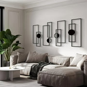 2D Flat, 2D Wall-Mounted Metal Decorative Set of 4pcs - Stylish and Durable Bathroom & Room Décor, 2D Flat