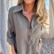 Womens Shirt And Shorts Set Fashionable Simple And Comfortable