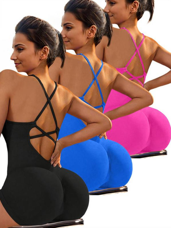 Women's Seamless One-Piece Yoga Romper for Fitness