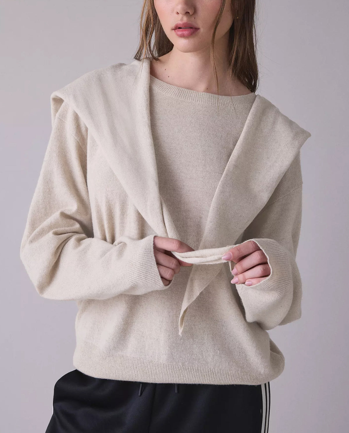 Womens Striped Fashionable Knit Top