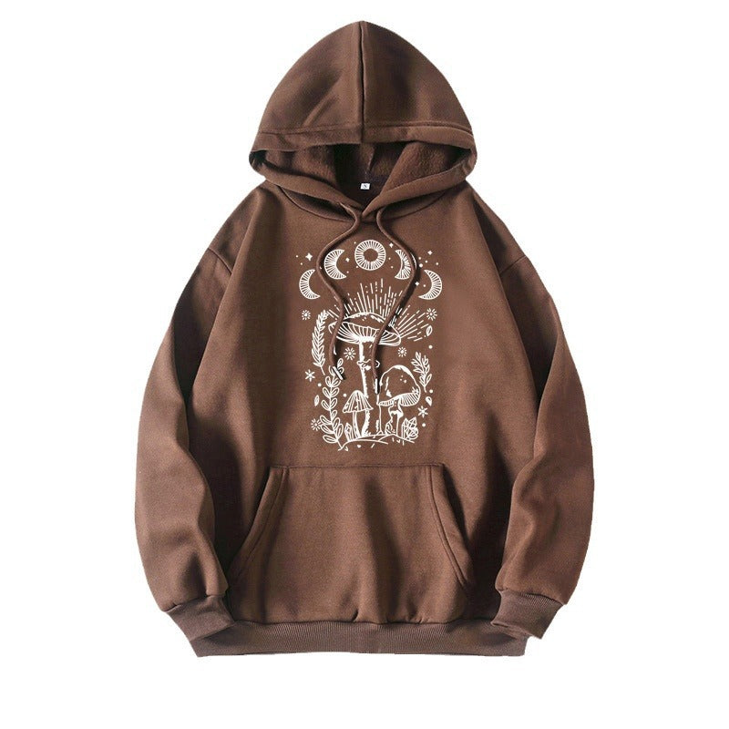 Velvet Thickened Hooded Sweatshirt with Heel Wrap